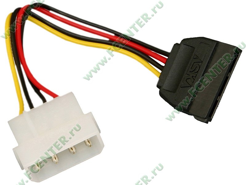 Переходник питания Molex -> SATA (4pin-15pin)