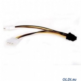 Переходник питания 2xMolex -> 6-pin (2x4pin-6pin) разъем на видеокарте