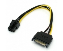 Переходник питания 1xSATA -> 6-pin (15pin-6pin) разъем на видеокарте