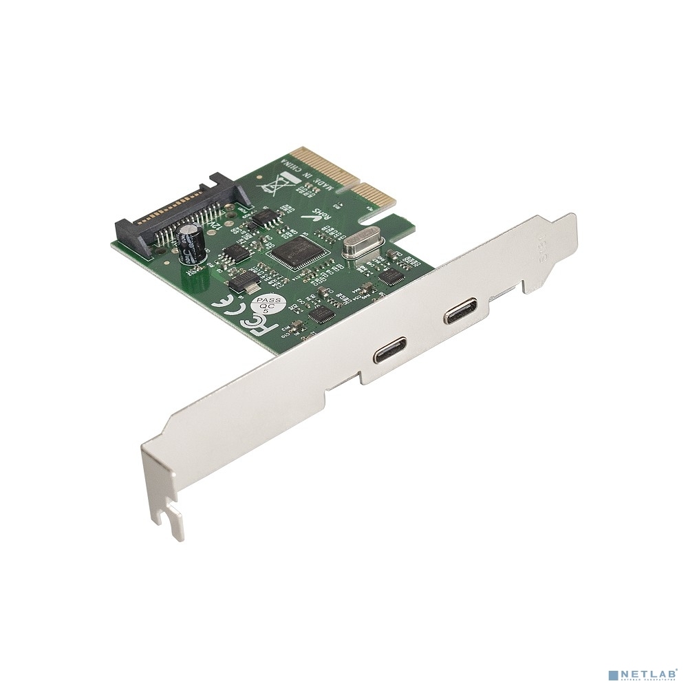Контроллер PCI-Ex4 USB 3.1 (2xType-C) ExeGate EXE-313 (OEM)