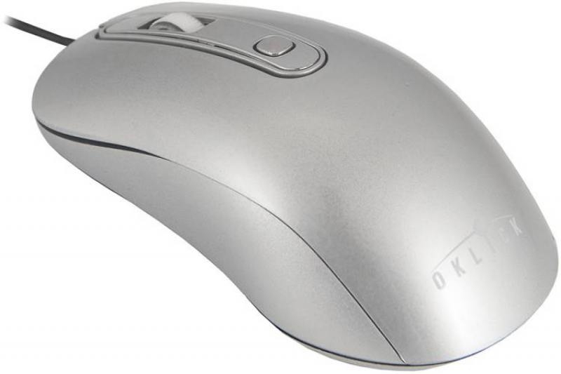Мышь Oklick 155M <USB> оптическая (серебристая)