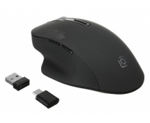 Мышь Oklick 636LWC <USB> оптическая беспроводная (2400dpi) USB/USB-C (6but) (черная)