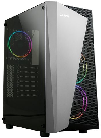 Корпус Zalman S4 Plus <ATX, без БП, 2xUSB2.0, 1xUSB3.0, Audio, окно, RGB> (черный)