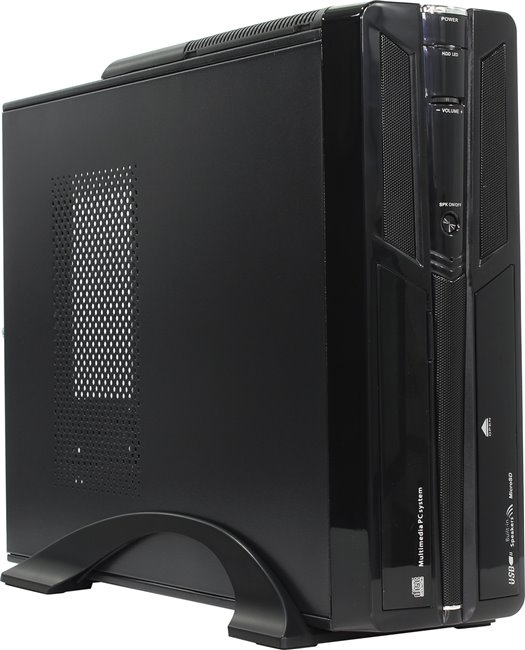 Корпус PowerCool S0503 <mATX, 500Вт, slim, динамик> (черный)
