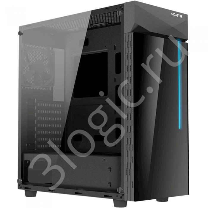 Корпус Gigabyte C200G <ATX, без БП, 2xUSB3.0, Audio, окно, RGB> (черный)