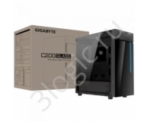 Корпус Gigabyte C200G <ATX, без БП, 2xUSB3.0, Audio, окно, RGB> (черный)