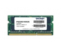 Модуль памяти SO-DIMM DDR3 8GB 1600МГц Patriot (CL11, 1.5V) (PSD38G16002S)