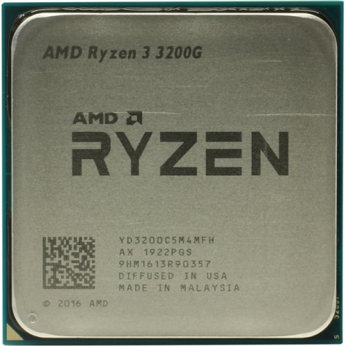 Процессор AMD Ryzen 3 3200G (YD3200C5M4MFH) <3.6ГГц, 4 ядра, 4x512K+4M, Vega 8, 65Вт, AM4> OEM