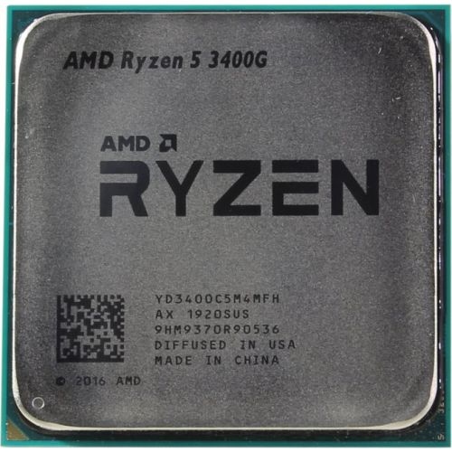 Процессор AMD Ryzen 5 3400G <3.7ГГц, 4 ядра, 4x512K+4M, Vega 11, 65Вт, AM4> OEM
