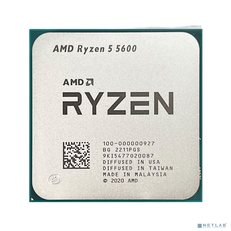 Процессор AMD Ryzen 5 5600 <3.5ГГц, 6 ядер, 6x512K+32M, 65Вт, AM4> OEM