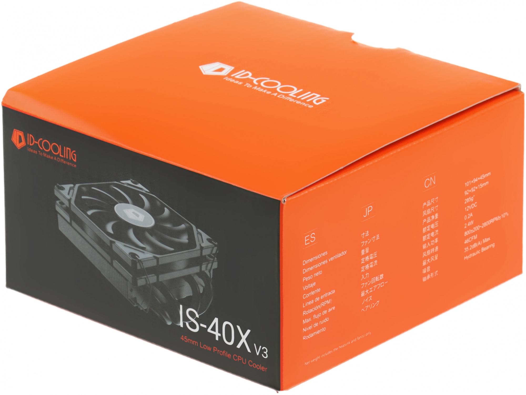 Система охлаждения ID-Cooling IS-40X V3 <115x/1200/1700/AMx> (100Вт PWM <35dB 45мм)