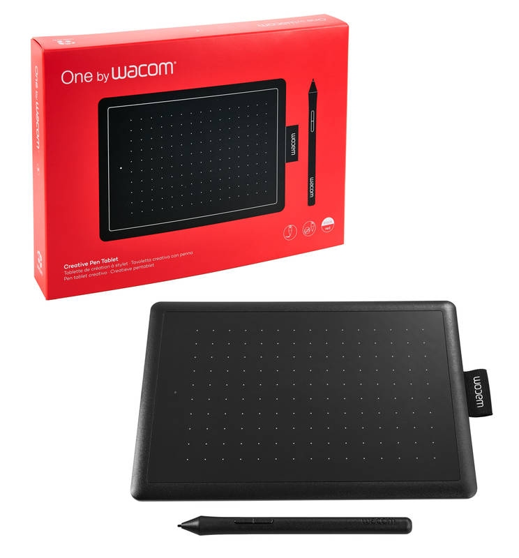 Графический планшет Wacom One Medium (CTL-672) <черно-красный>