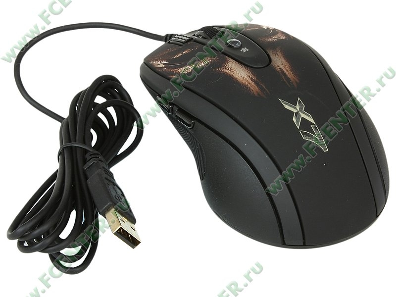 Мышь A4Tech XL-750BH <USB> лазерная <желто-коричневая>