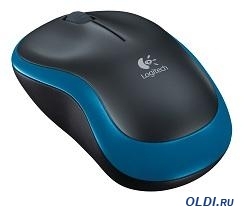 Мышь Logitech M185 <USB> оптическая беспроводная (черно-синяя)