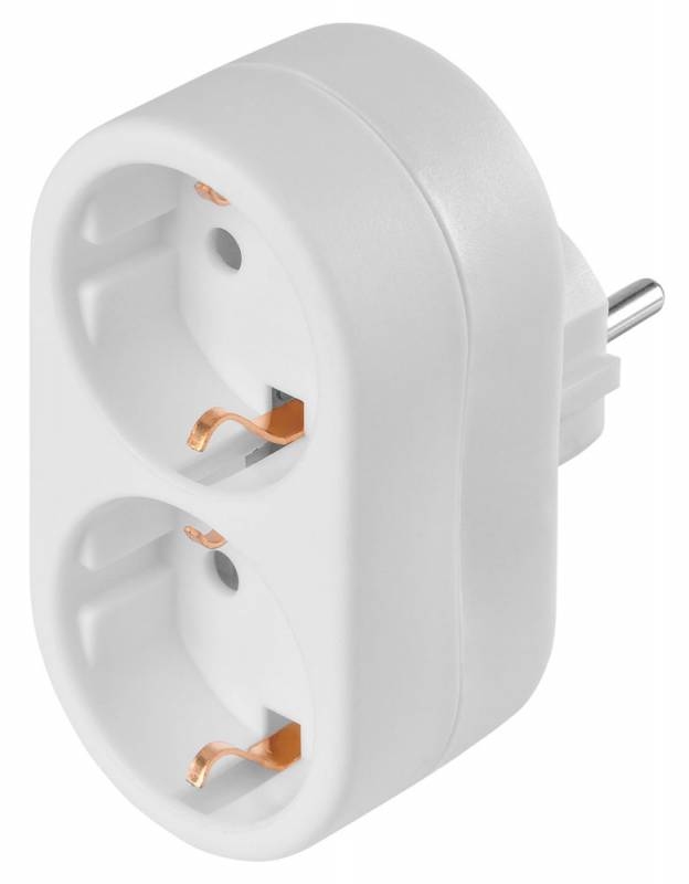 Разветвитель Buro (BU-PS2G-W) (2 розетки) (белый)