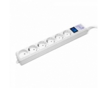 Сетевой фильтр Power Cube  1.9м (6 розеток) (SPG(5+1)-16B-1,9M-WHITE) 16A (белый)
