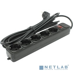 Сетевой фильтр ExeGate  5.0м (5 розеток) (SP-5-5B) (черный)