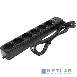 Сетевой фильтр ExeGate  1.8м (6 розеток) (SP-6-1.8B) (черный)