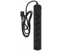 Сетевой фильтр Ippon  1.8м (6 розеток) (BK-6-UPS-1.8-10-B) для ИБП (черный)