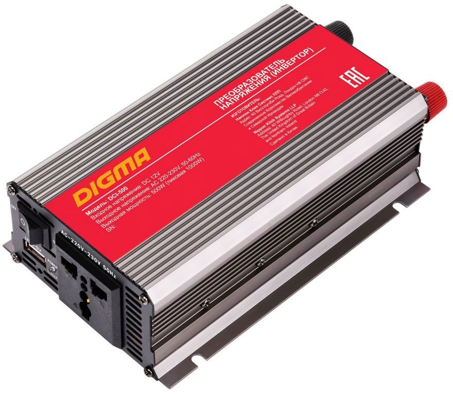 Автомобильный адаптер силовой Digma DCI-500 500Вт
