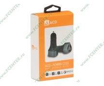 Автомобильный адаптер ACD (ACD-C233-X3B) <3A, 3xUSB, QC>