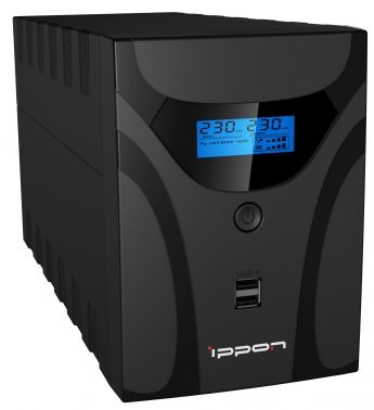 Источник БП Ippon Smart Power Pro II 1600 Euro (840Вт/1600ВА) черный