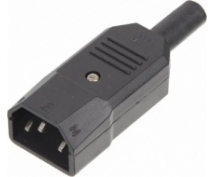 Вилка Lanmaster LAN-IEC-320-C14 IEC 60320 C14 10A 250V black