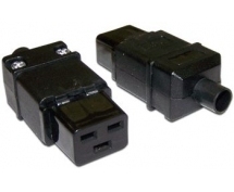 Вилка Lanmaster LAN-IEC-320-C19 IEC 60320 C19 16A 250V black