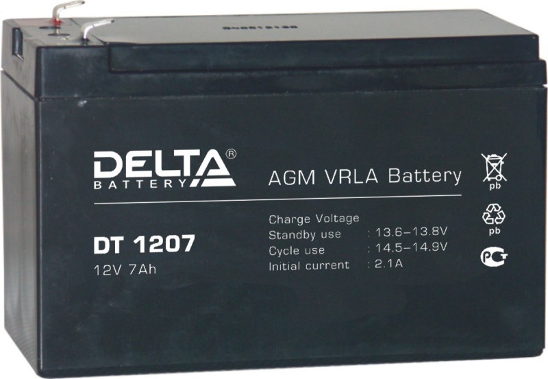 Аккумулятор Delta DT 1207 (12V 7.2Ah)