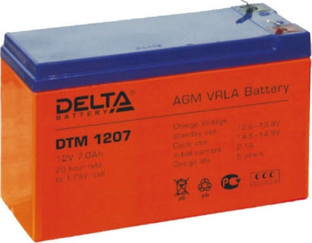Аккумулятор Delta DTM 1207 (12V 7.2Ah)