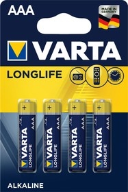 Элемент питания LR03 Varta Longlife Power AAA BL4 (4903) (4шт)