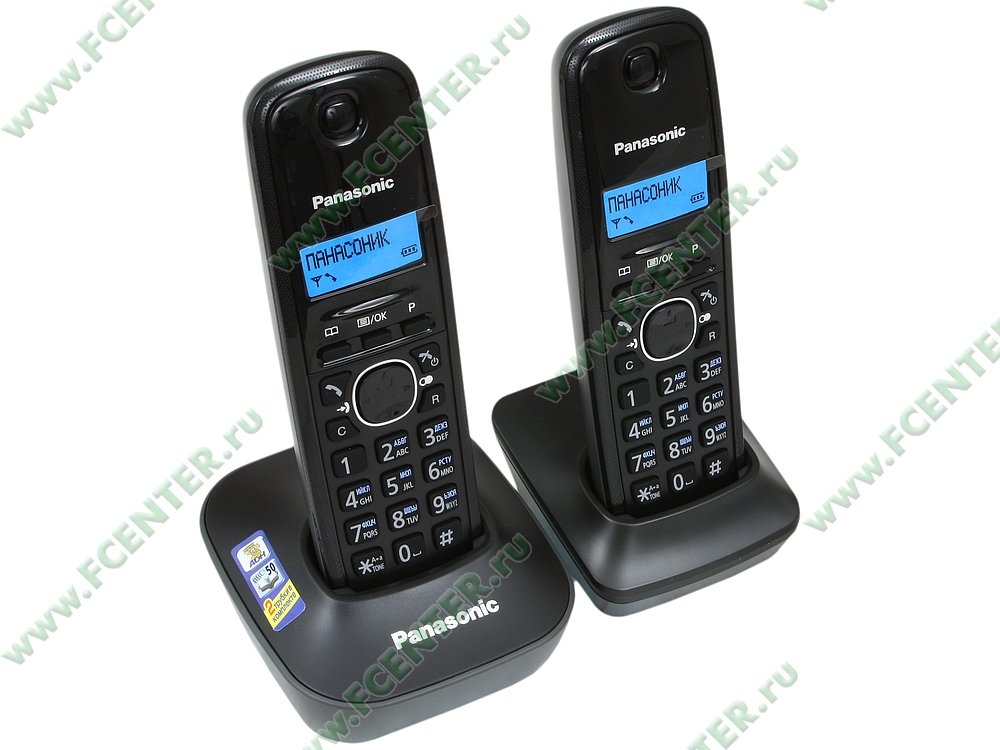 Телефон Panasonic KX-TG1612RUH DECT, доп. трубка