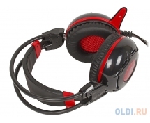 Гарнитура A4Tech Bloody G300 (стерео, USB, 2 x jack 3.5) (черно-красная)