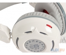 Гарнитура A4Tech Bloody G300 (стерео, USB, 2 x jack 3.5) (бело-серая)
