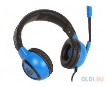 Гарнитура Gembird MHS-G50 (стерео, 2 x jack 3.5) <черно-синяя>
