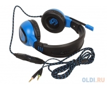 Гарнитура Gembird MHS-G50 (стерео, 2 x jack 3.5) <черно-синяя>