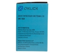 Колонки Oklick OK-160 <2.0, 2х3Вт RMS> (черные)