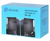 Колонки Oklick OK-126 <2.0, 2х3Вт RMS> (черные)