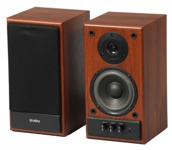 Колонки Sven SPS-702 (2.0, 2x 20Вт RMS) <дерево>
