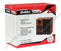 Колонки Sven SPS-702 (2.0, 2x 20Вт RMS) <дерево>