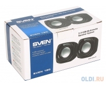 Колонки Sven 120 <2.0, 2x2.5Вт RMS> (черные)