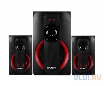 Колонки Sven MS-304 <2.1, 20Вт+2х10Вт RMS, USB, SD, ПДУ> (черно-красные)