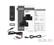 Колонки Sven MS-304 <2.1, 20Вт+2х10Вт RMS, USB, SD, ПДУ> (черно-красные)
