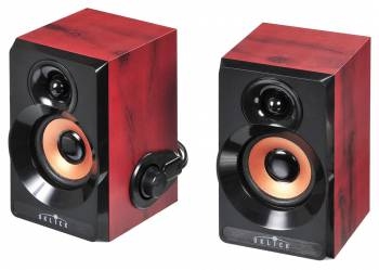 Колонки Oklick OK-161 2.0 темное дерево 6Вт портативные