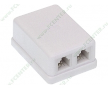 Розетка для телефона двойная 6P4C