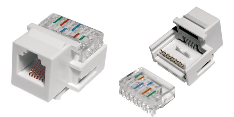 Вставка Hyperline KJ1-6P6C-C2-90-XX keystone Jack, IDC(Toolless)