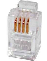 Разъем RJ-11/RJ-9 телефонный 4P4C