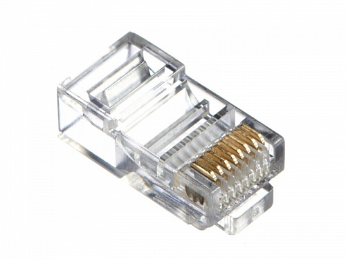 Разъем RJ-45 8P8C для сети кат.5e (со сквозным отверстием)