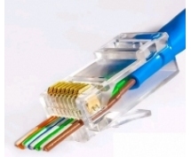 Разъем RJ-45 8P8C для сети кат.5e (со сквозным отверстием)