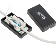 Проходной адаптер NETLAN EC-UCB-IDC-UD2-BK, 5e, 100МГц, 1шт (черный)